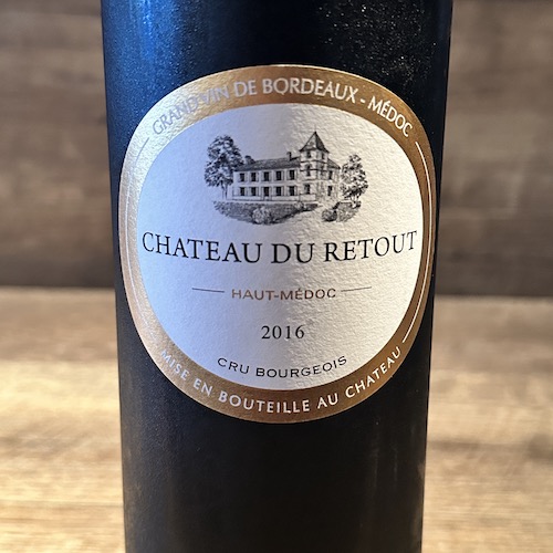 Haut-Médoc Crus Bourgeois Ch.du Retout　オー･メドック･クリュ･ブルジョワ･シャトー･デュ･ルトゥ 2016