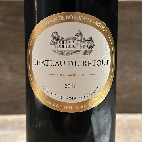 Château du Retout Haut-Médoc Crus Bourgeois　オー･メドック クリュ･ブルジョワ 2018