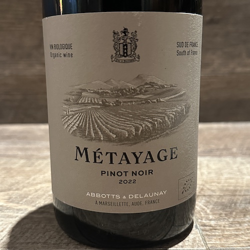 Maison Abbotts Metayage Pinot Noir メテイヤージュ ピノ・ノワール 2022